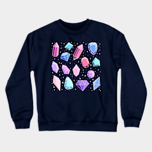 Cute magical crystal and gems pattern Crewneck Sweatshirt